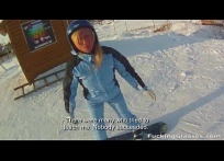 Graba como se folla a una chica snowboarder por dinero